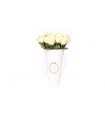 سطل گل رز مخروطی - سفید