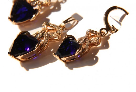 Sapphire Xuping Jewelry Set