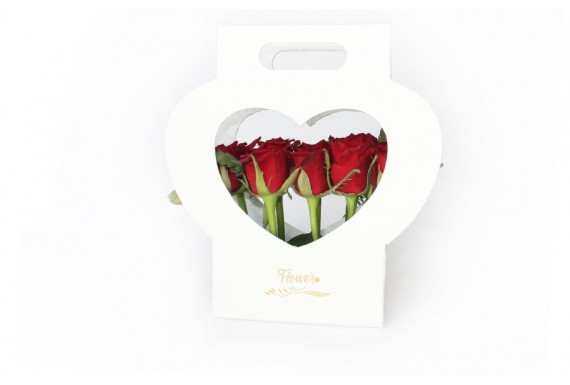 Heart flower box with handles
