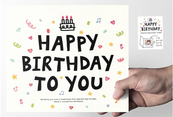 Photo Frame Happy Birthday card