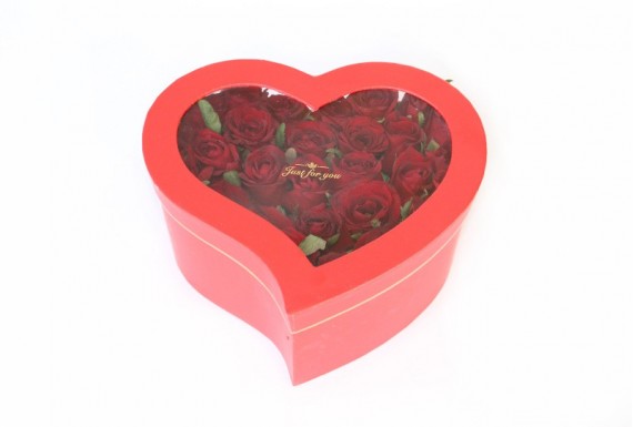Heart Flower Box No.2 - Red