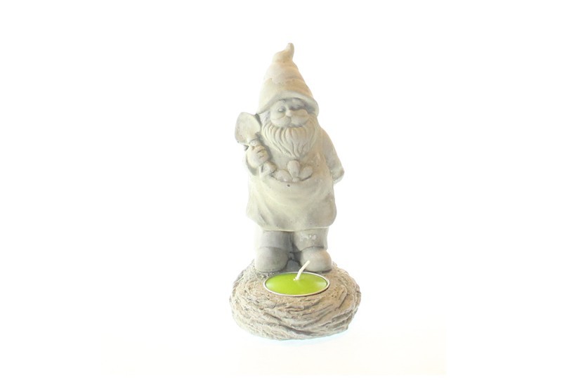 garden gnome candle holder