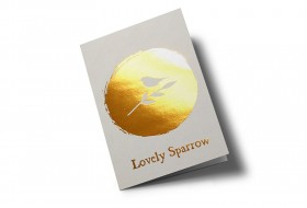 Lovely sparrow greeting card
