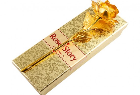 artificial gold rose