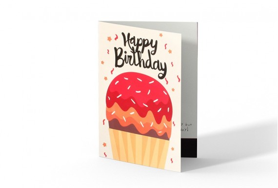 Cupcake happy birthday greeting card No.2