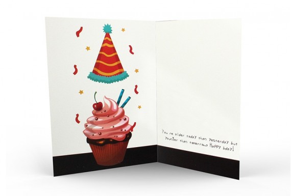 Cupcake happy birthday greeting card No.2