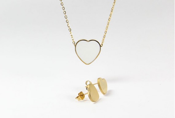 Stainless steel Heart shaped set No.4