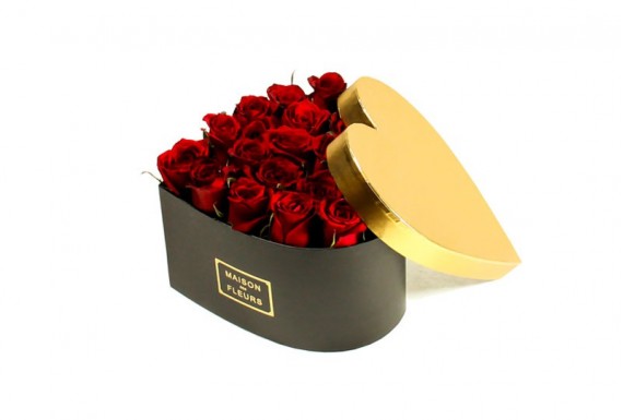 Maison heart rose box