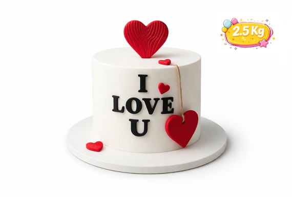 کیک مدل I Love U