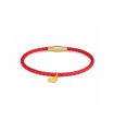 Gold Heart Leather Bracelet